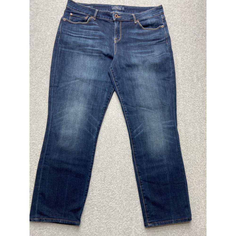 Lucky Brand‎ Womens Lolita Capri Jeans 34x25 Dark Wash Mid Rise Tag 14/32